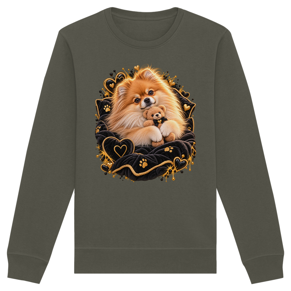 Pomeranian - Cuddle - Organic Basic Unisex Sweatshirt – Bild 3