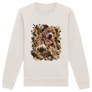 American Pitbull Terrier - Breaking Through - Organic Basic Unisex Sweatshirt