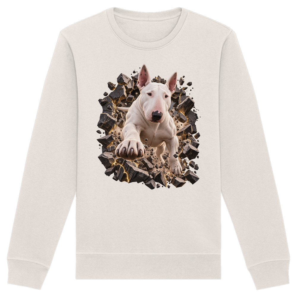 Bullterrier - Breaking Through - Organic Basic Unisex Sweatshirt – Bild 10