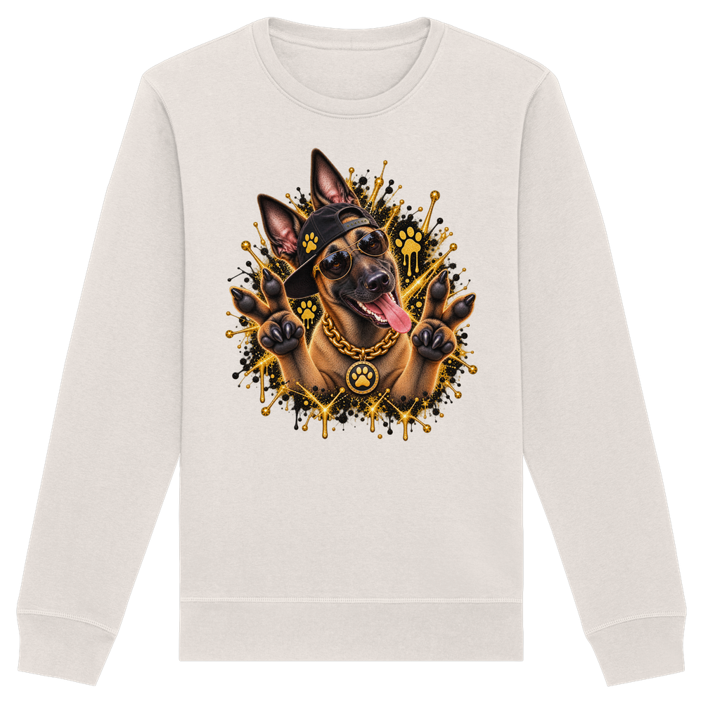 Malinois - Funny - Organic Basic Unisex Sweatshirt – Bild 3