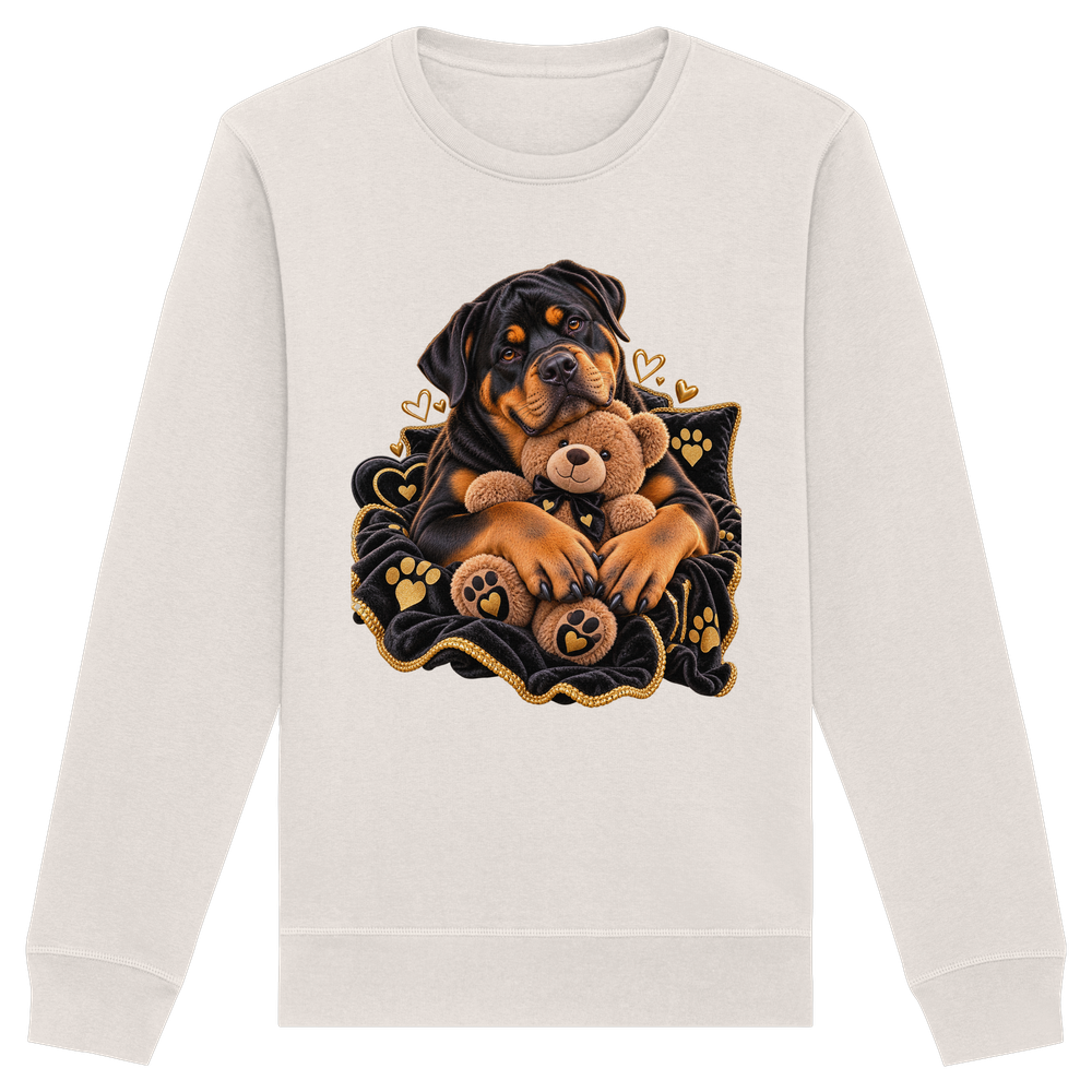 Rottweiler - Cuddle - Organic Basic Unisex Sweatshirt – Bild 3