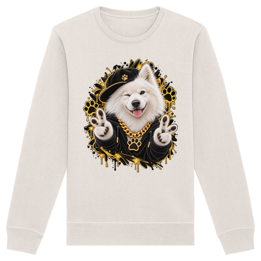 Samojede - Funny - Organic Basic Unisex Sweatshirt – Bild 10