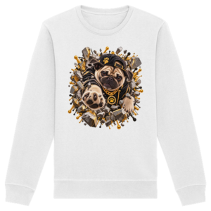 Mops - Breaking Through - Organic Basic Unisex Sweatshirt