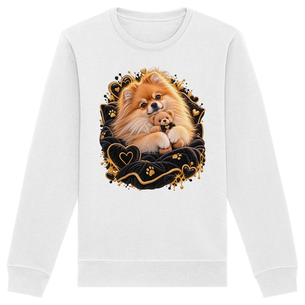 Pomeranian - Cuddle - Organic Basic Unisex Sweatshirt – Bild 5