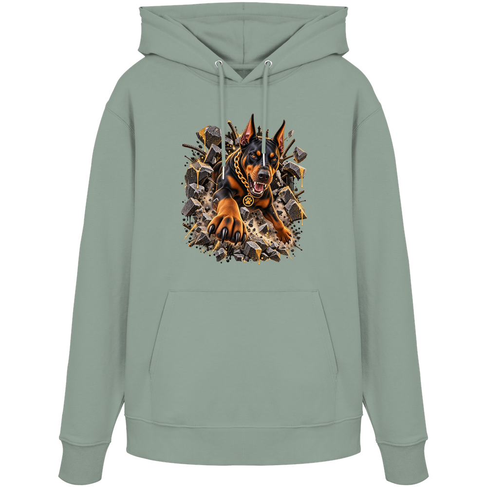 Dobermann - Breaking Through - Organic Hoodie