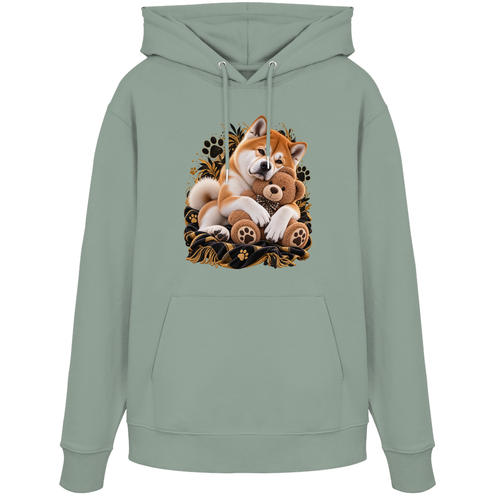 Akita - Cuddle - Organic Hoodie – Bild 4