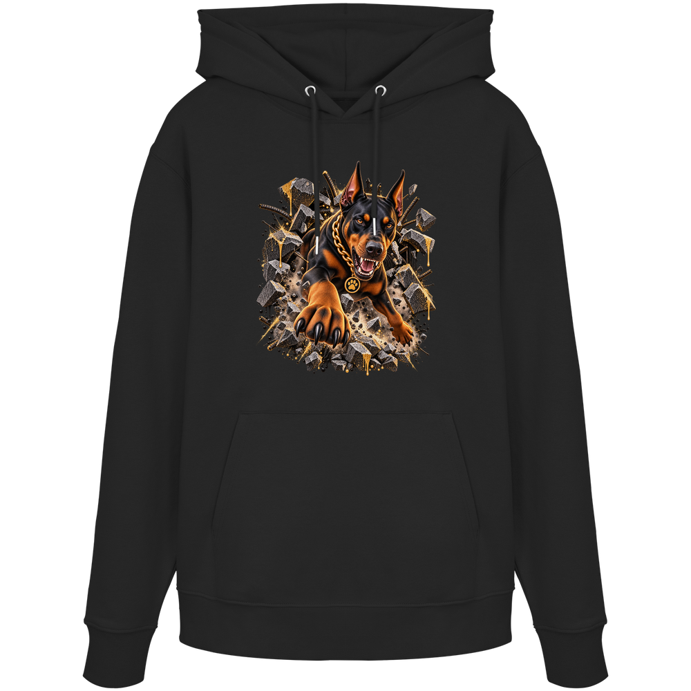 Dobermann - Breaking Through - Organic Hoodie