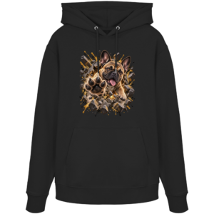 Französische Bulldogge - Breaking Through - Organic Hoodie