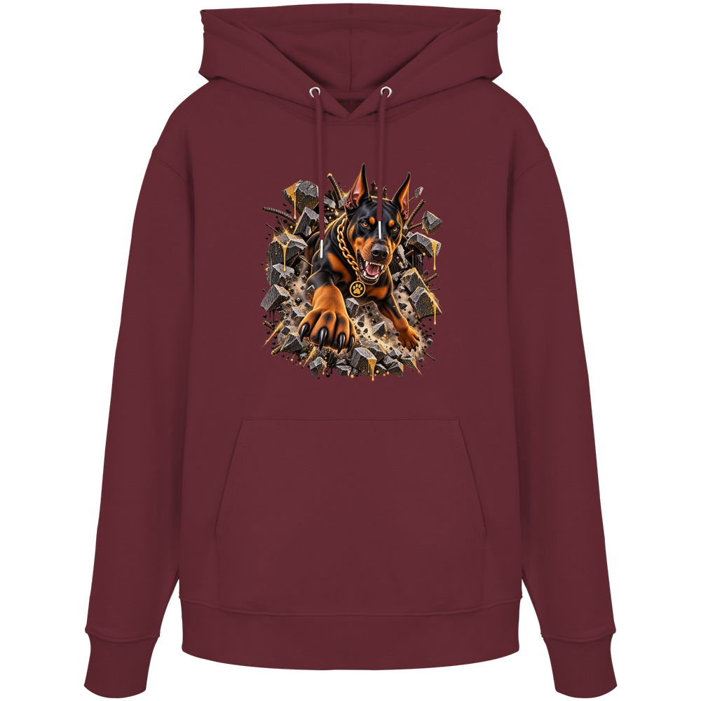 Dobermann - Breaking Through - Organic Hoodie