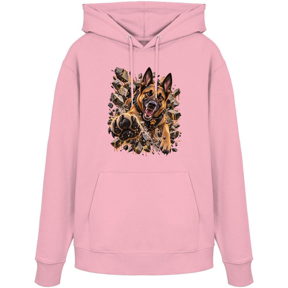 Malinois - Breaking Through - Organic Hoodie – Bild 9