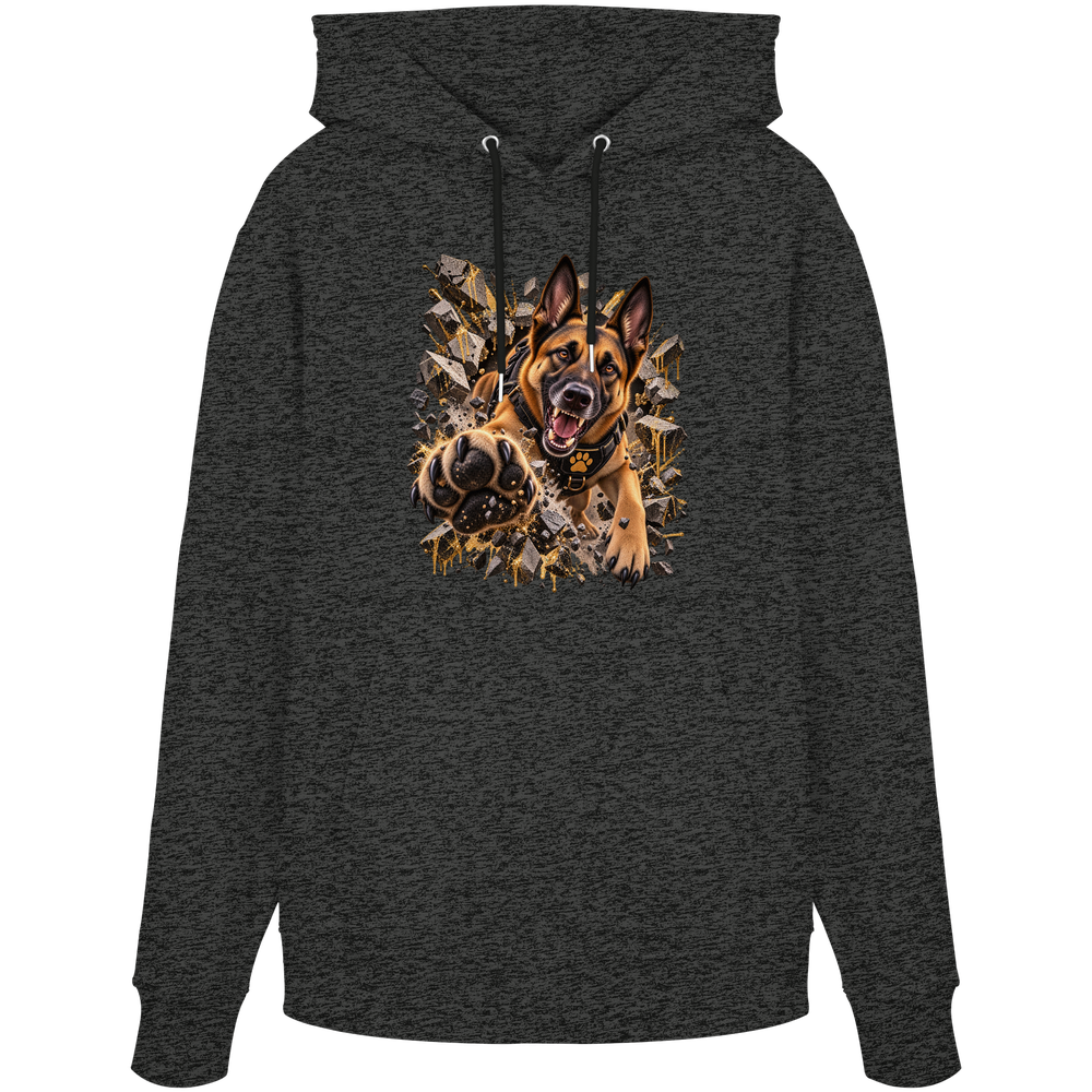 Malinois - Breaking Through - Organic Hoodie – Bild 8