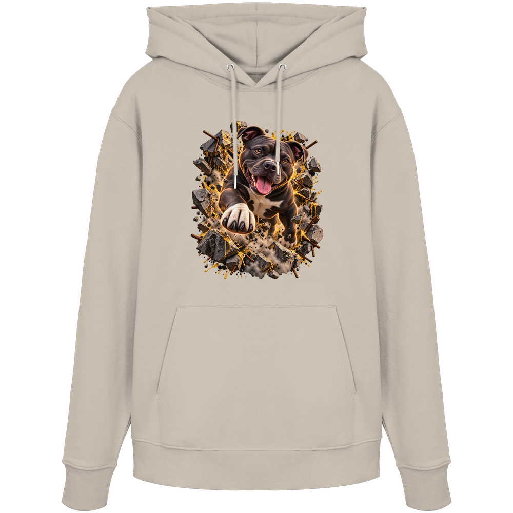 Staffordshire Bullterrier - Breaking Through - Organic Hoodie