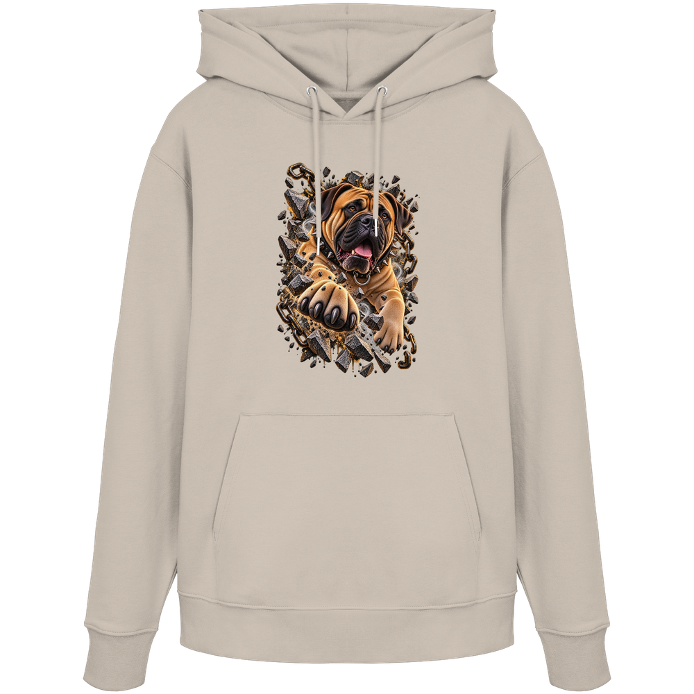Bullmastiff - Breaking Through - Organic Hoodie – Bild 7