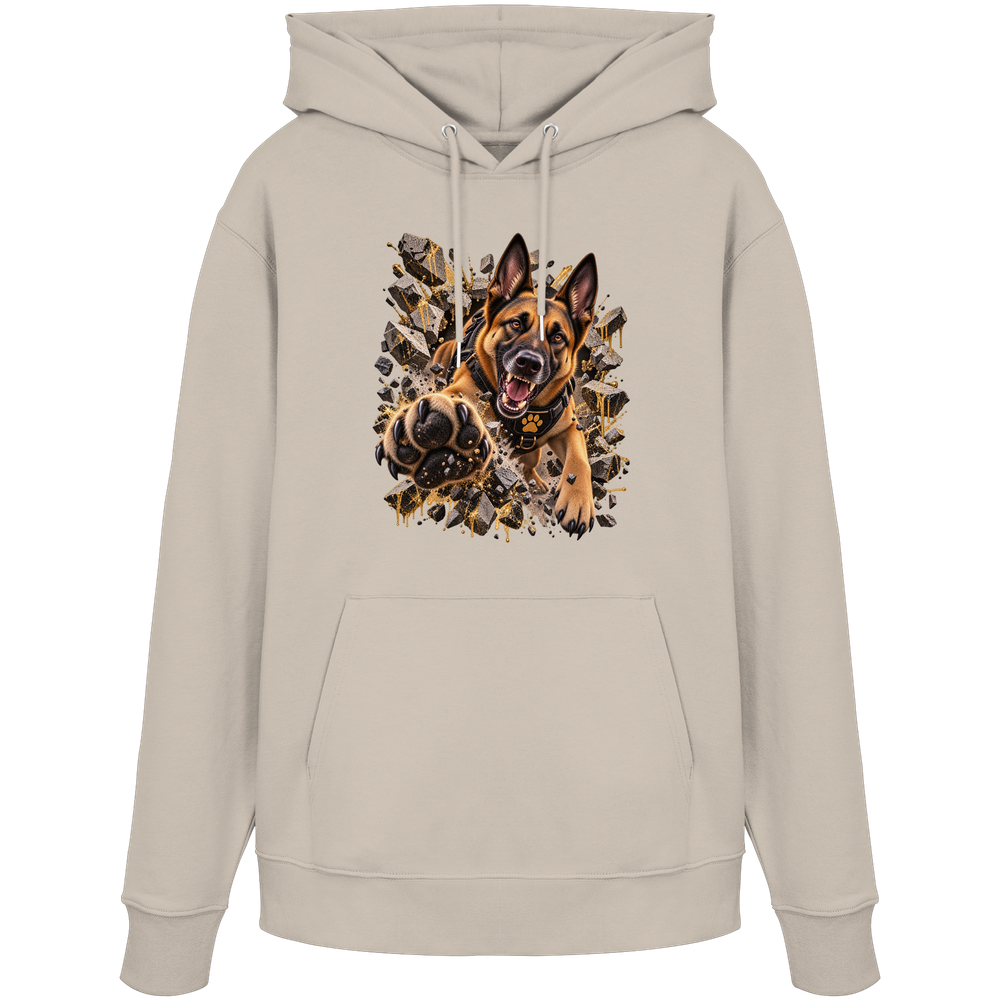 Malinois - Breaking Through - Organic Hoodie – Bild 6