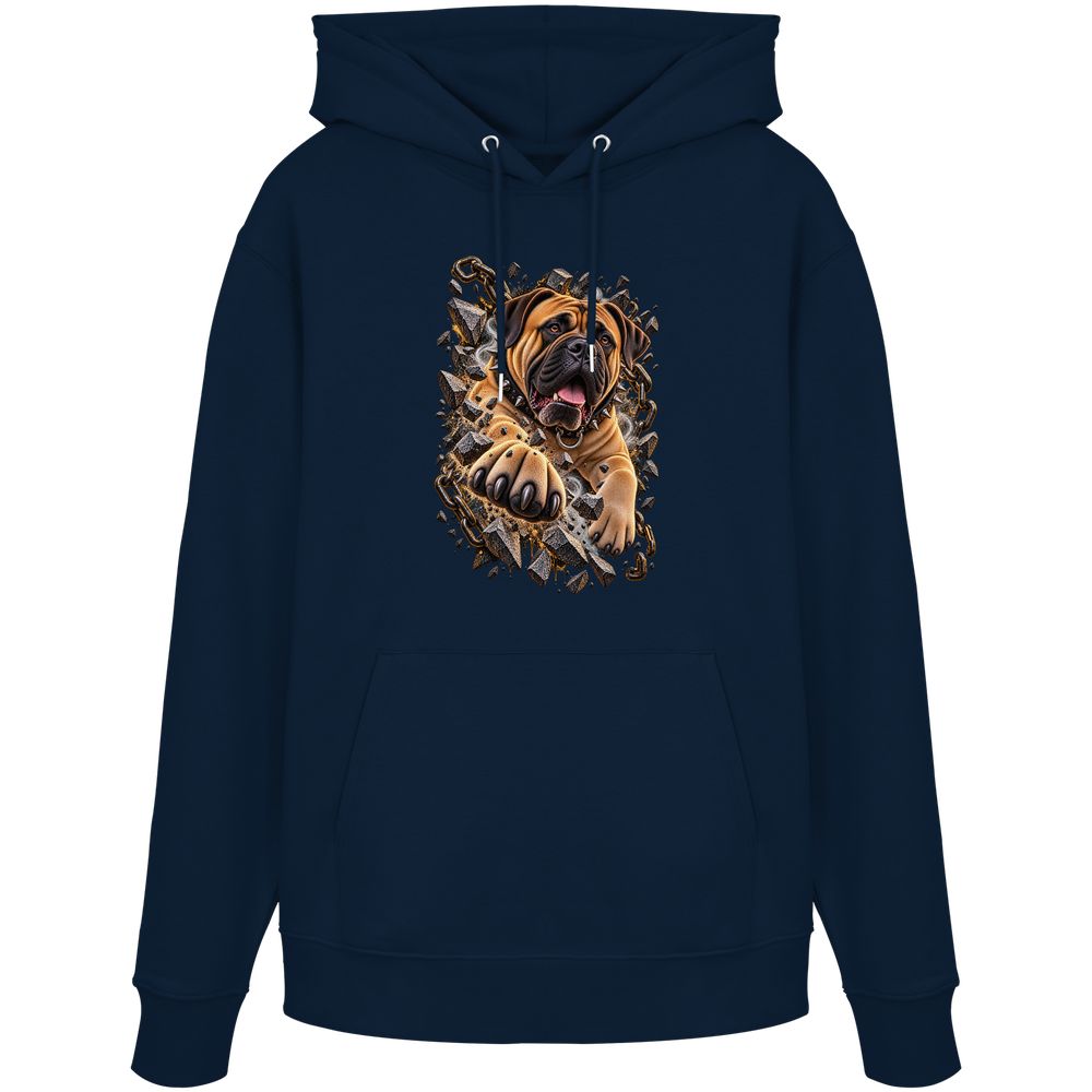 Bullmastiff - Breaking Through - Organic Hoodie – Bild 8