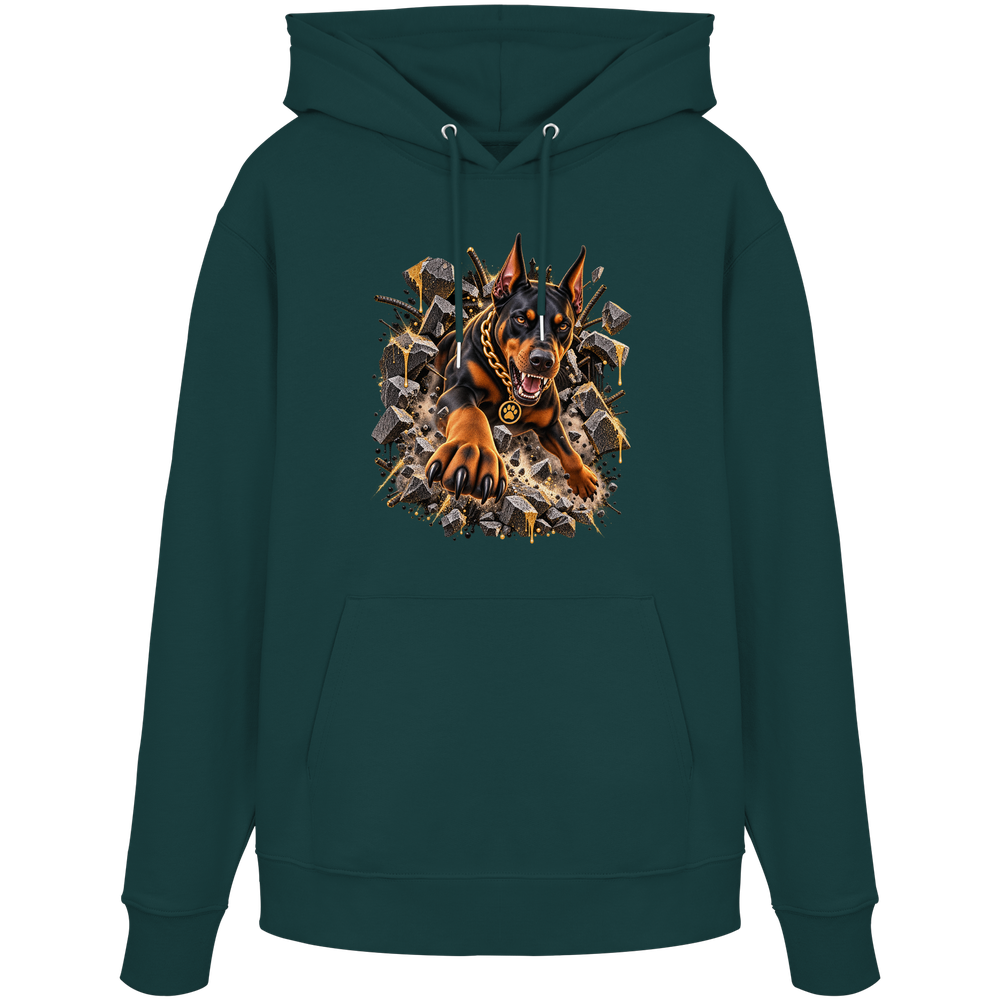 Dobermann - Breaking Through - Organic Hoodie