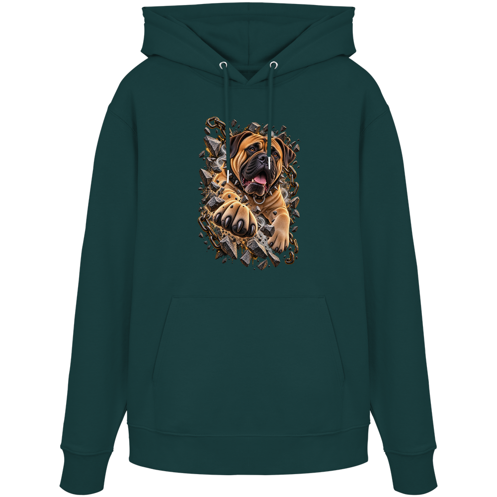 Bullmastiff - Breaking Through - Organic Hoodie – Bild 9