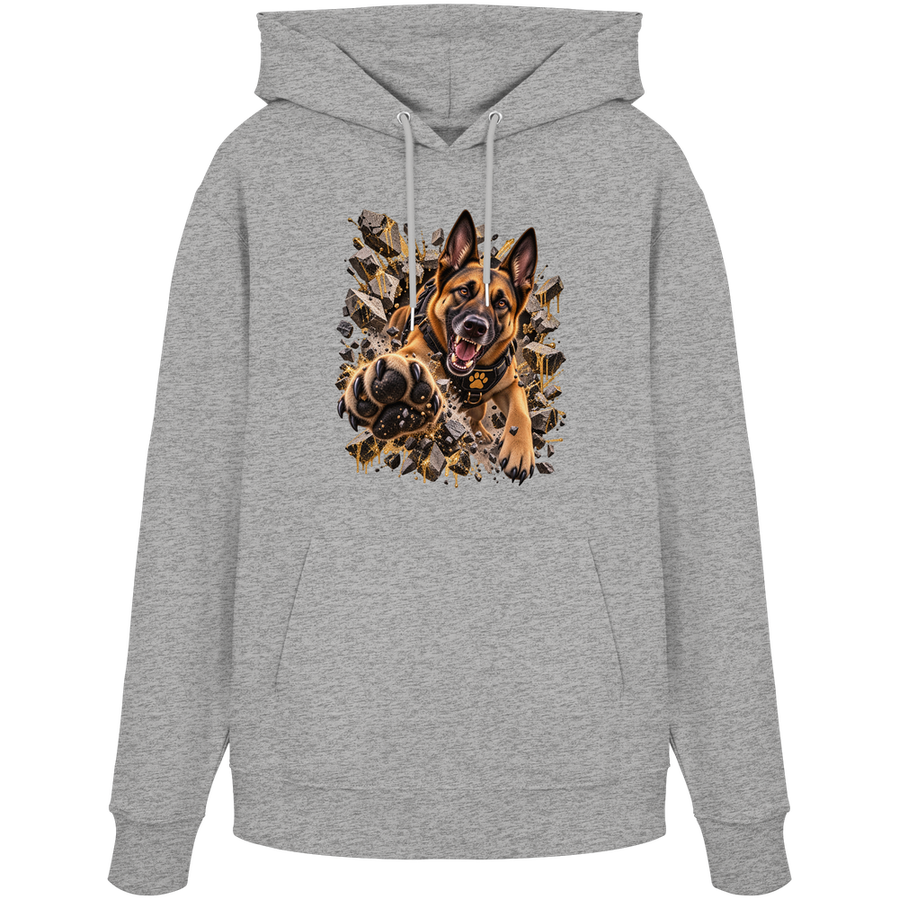 Malinois - Breaking Through - Organic Hoodie – Bild 3