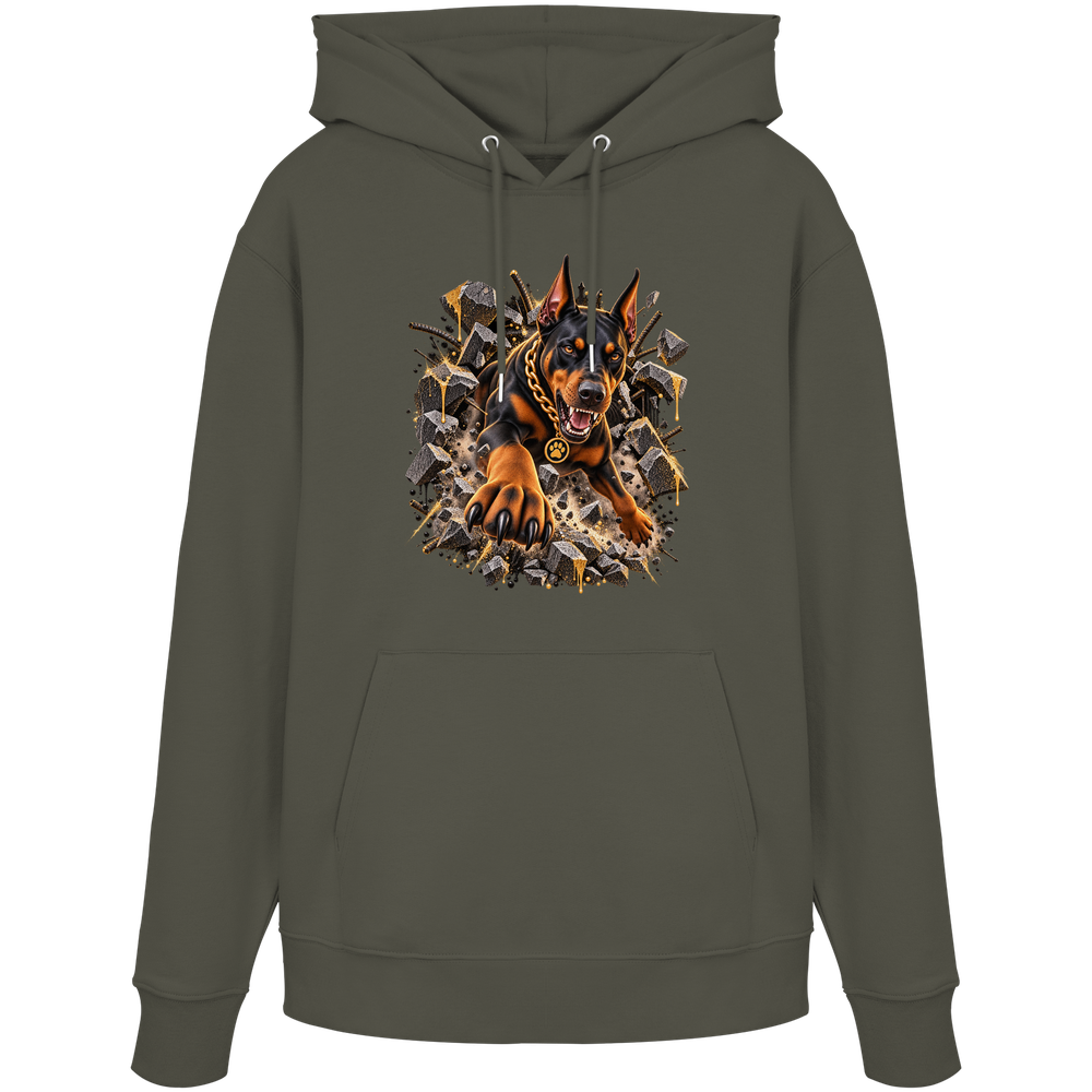 Dobermann - Breaking Through - Organic Hoodie