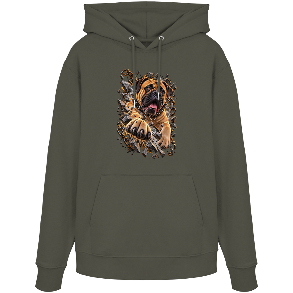 Bullmastiff - Breaking Through - Organic Hoodie – Bild 4