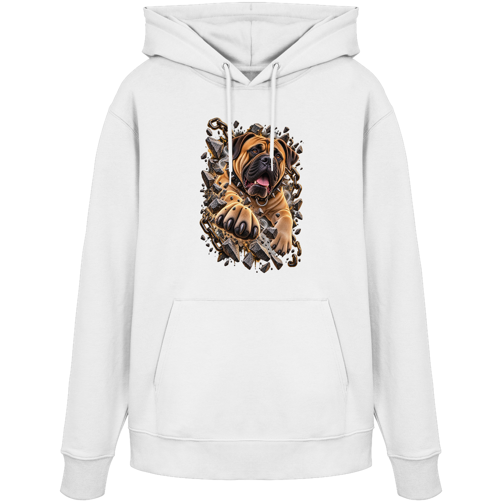 Bullmastiff - Breaking Through - Organic Hoodie – Bild 2