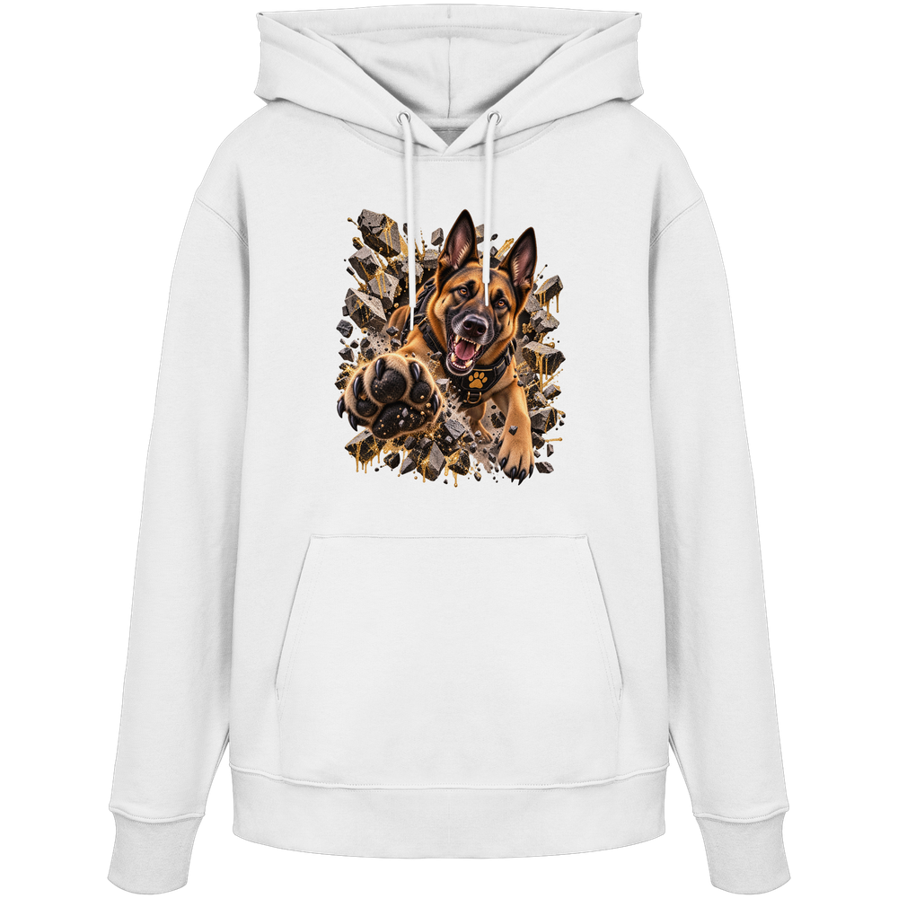 Malinois - Breaking Through - Organic Hoodie – Bild 2