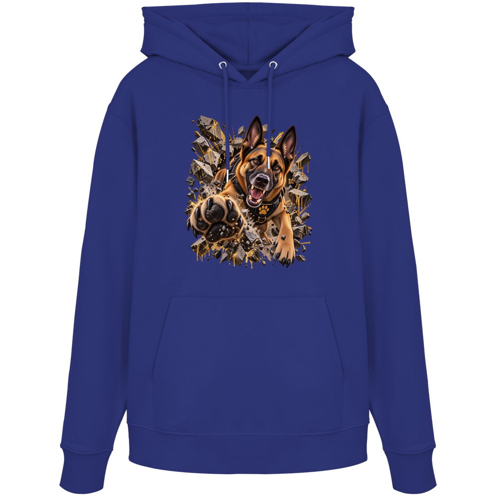Malinois - Breaking Through - Organic Hoodie – Bild 10