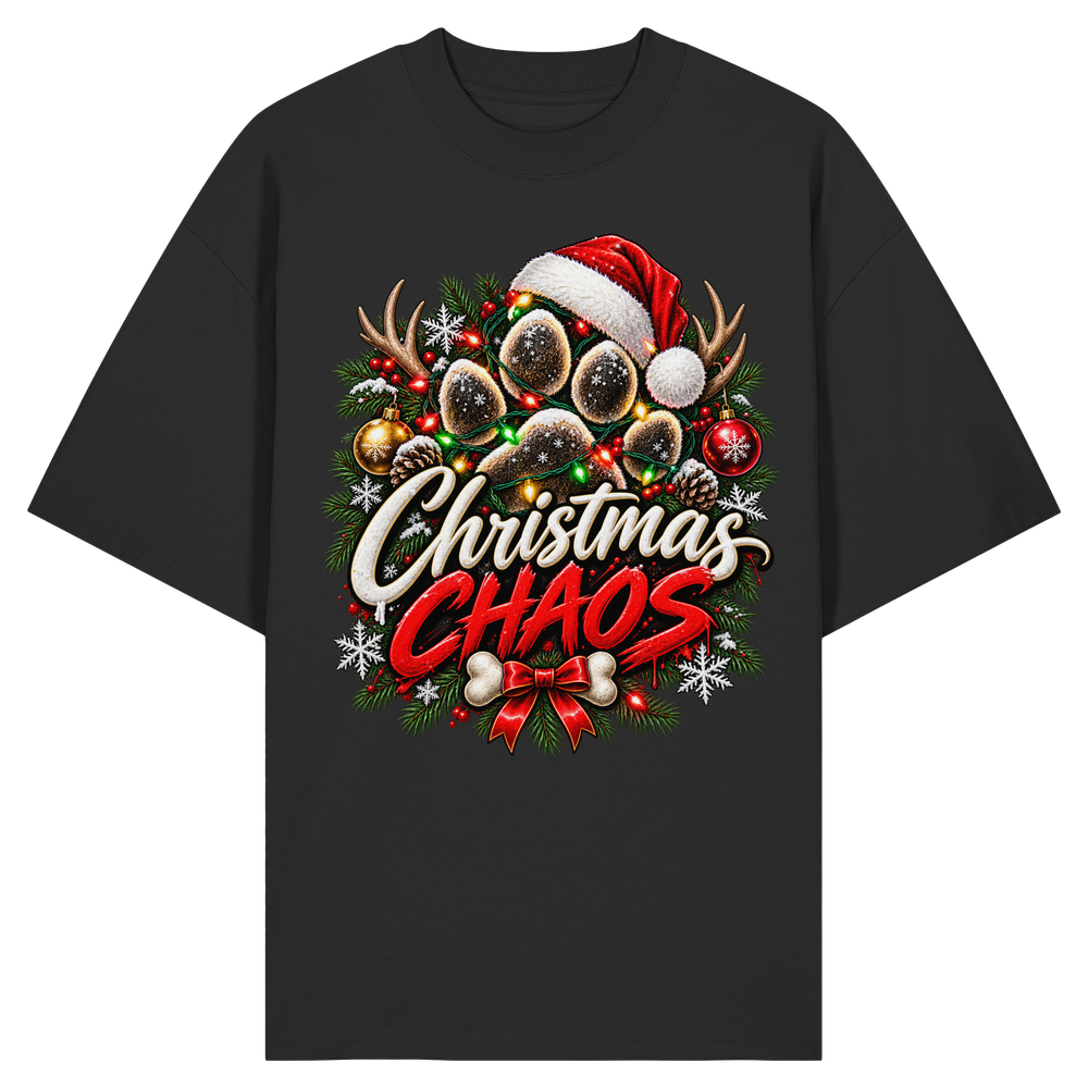 Christmas Chaos - Organic Oversize Shirt – Bild 2