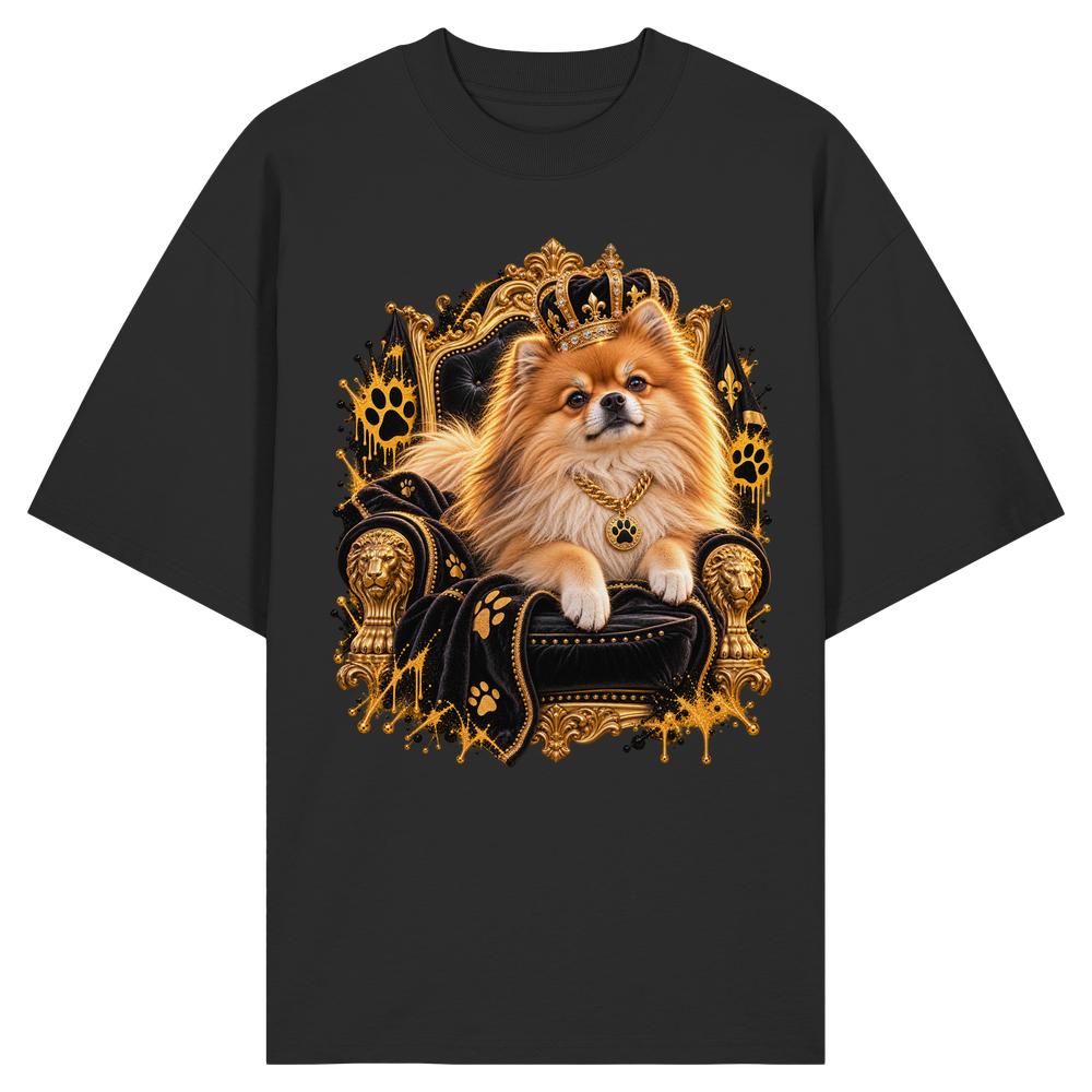 Pomeranian - King - Organic Oversize Shirt – Bild 2