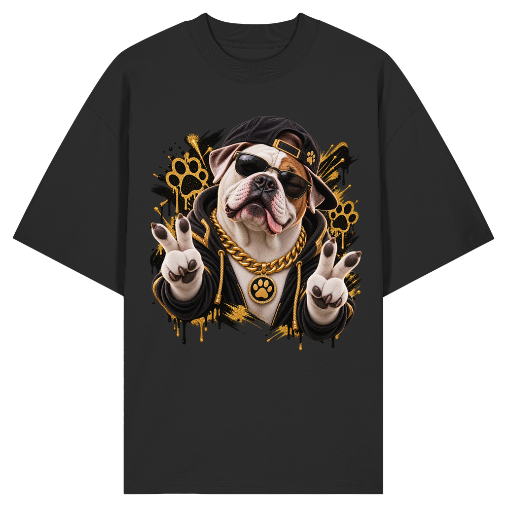 American Bulldog - Funny - Organic Oversize Shirt – Bild 2