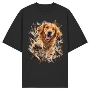 Golden Retriever - Breaking Through - Organic Oversize Shirt