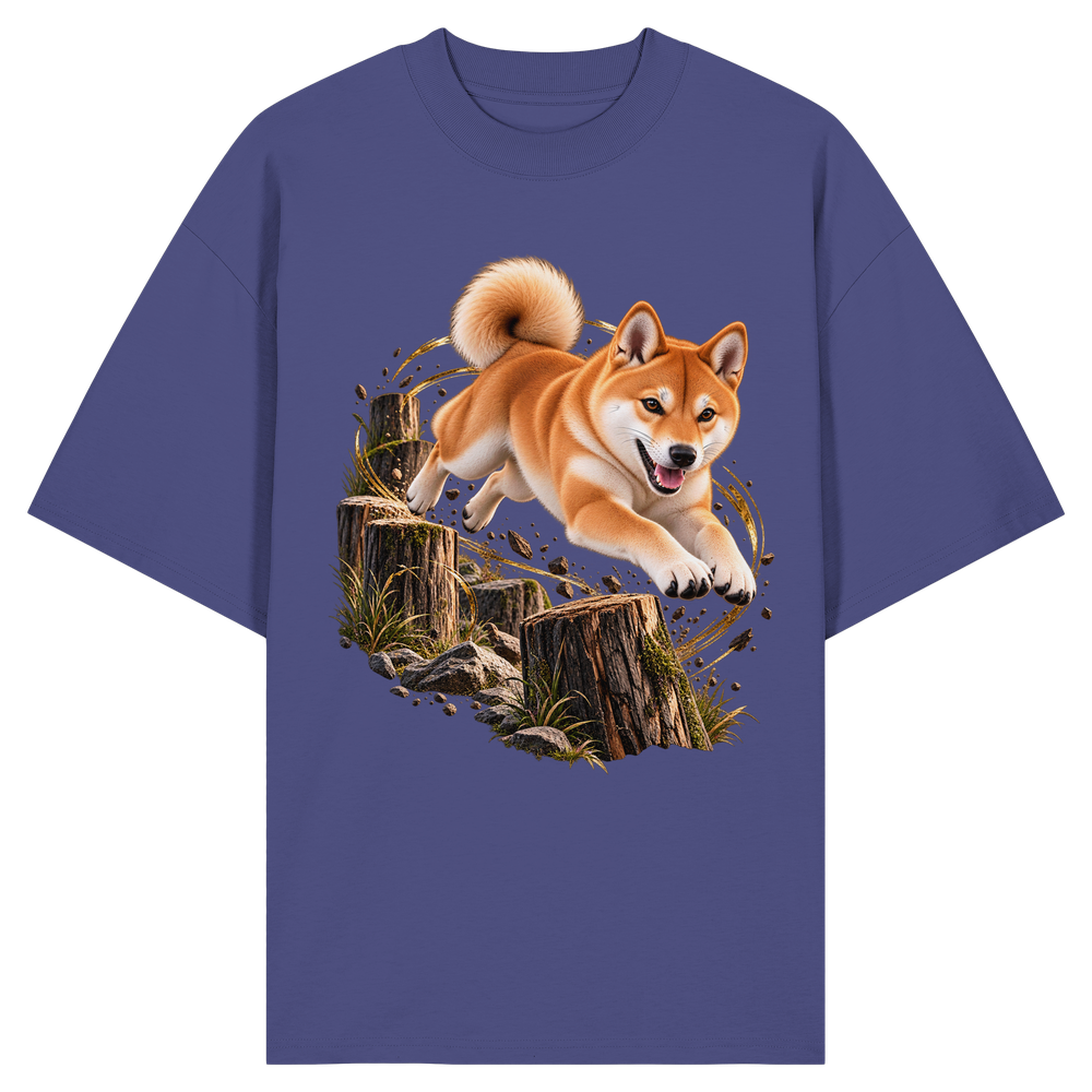 Shiba Inu - Power - Organic Oversize Shirt – Bild 3