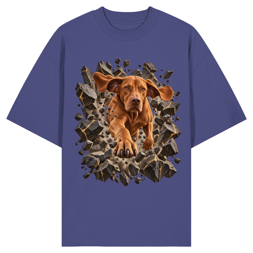 Vizsla - Breaking Through - Organic Oversize Shirt – Bild 8
