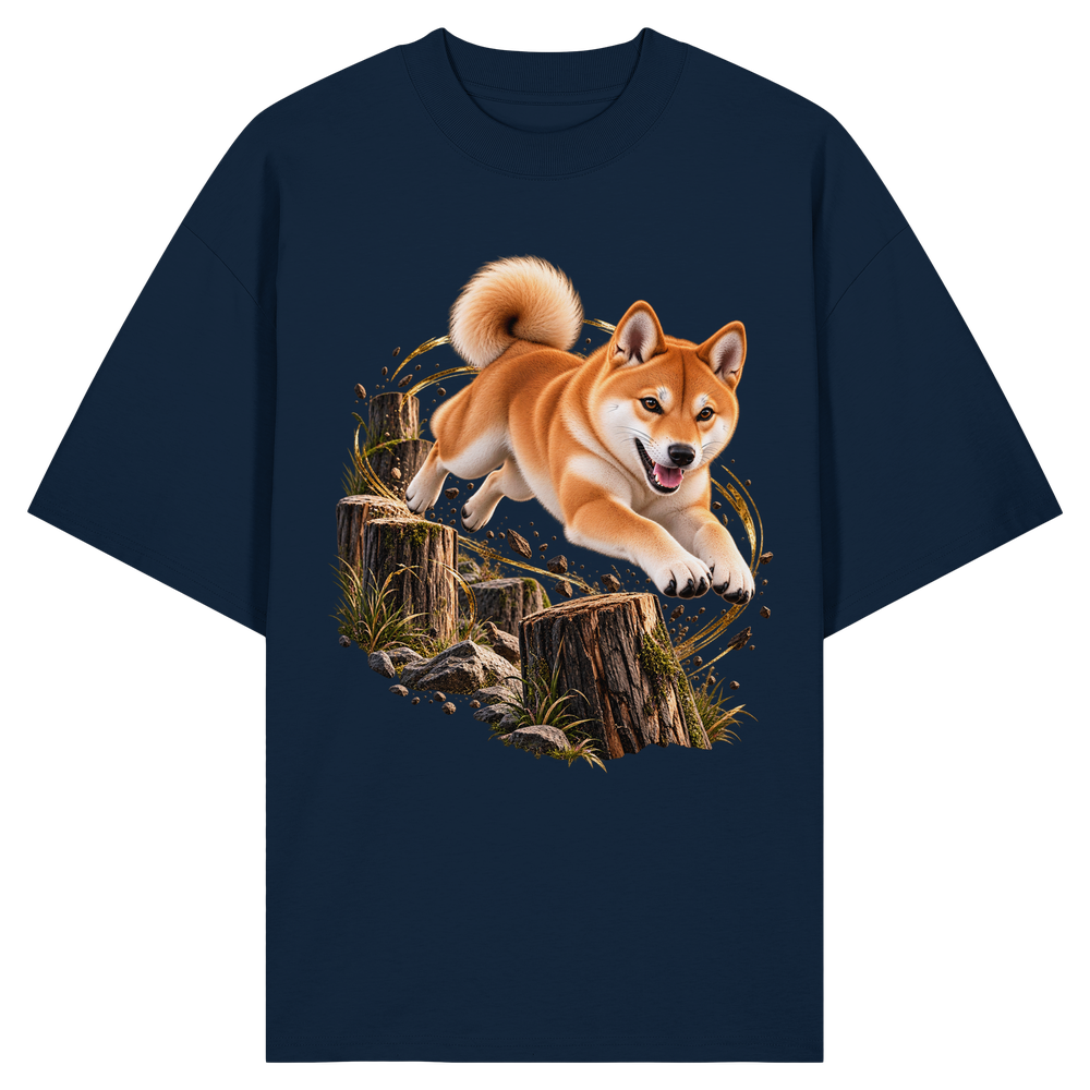Shiba Inu - Power - Organic Oversize Shirt – Bild 2