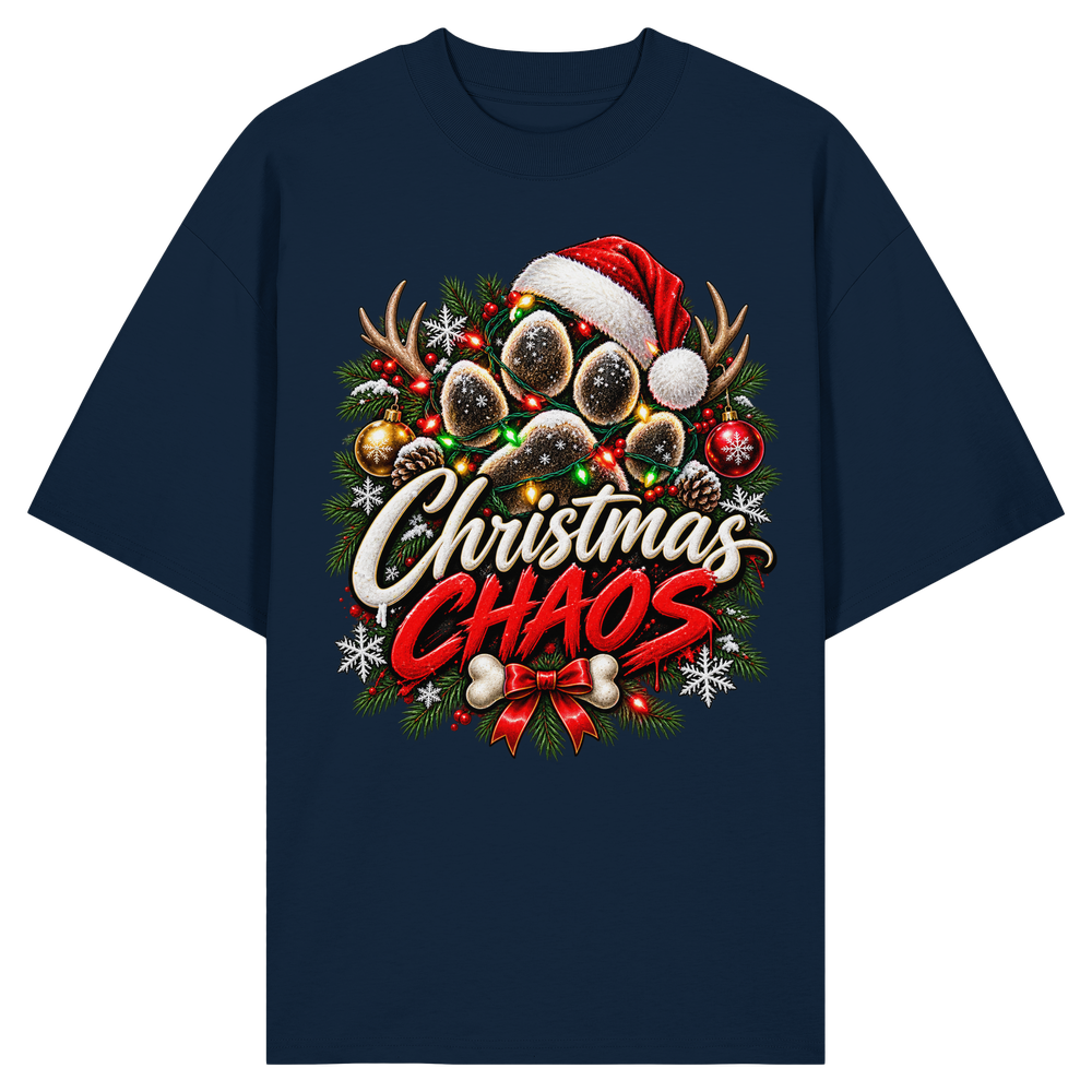 Christmas Chaos - Organic Oversize Shirt – Bild 4