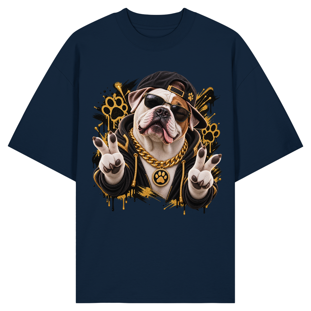 American Bulldog - Funny - Organic Oversize Shirt – Bild 3