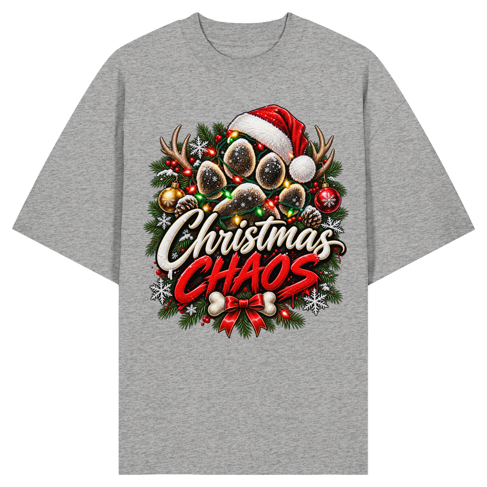 Christmas Chaos - Organic Oversize Shirt – Bild 5