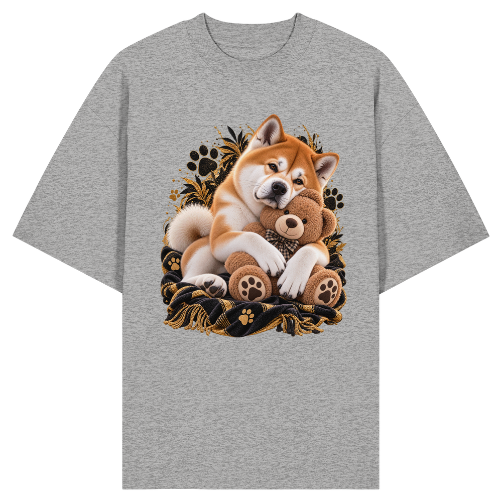 Akita - Cuddle - Organic Oversize Shirt – Bild 4