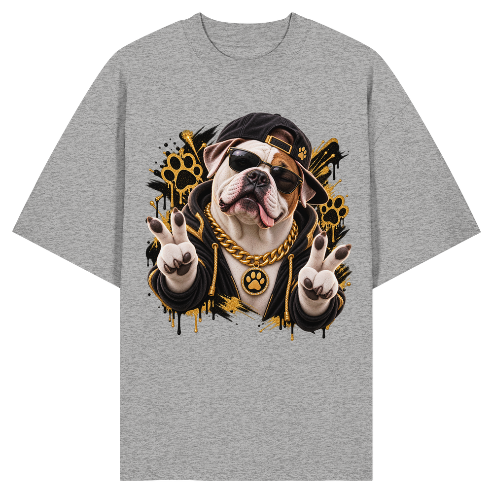 American Bulldog - Funny - Organic Oversize Shirt – Bild 4