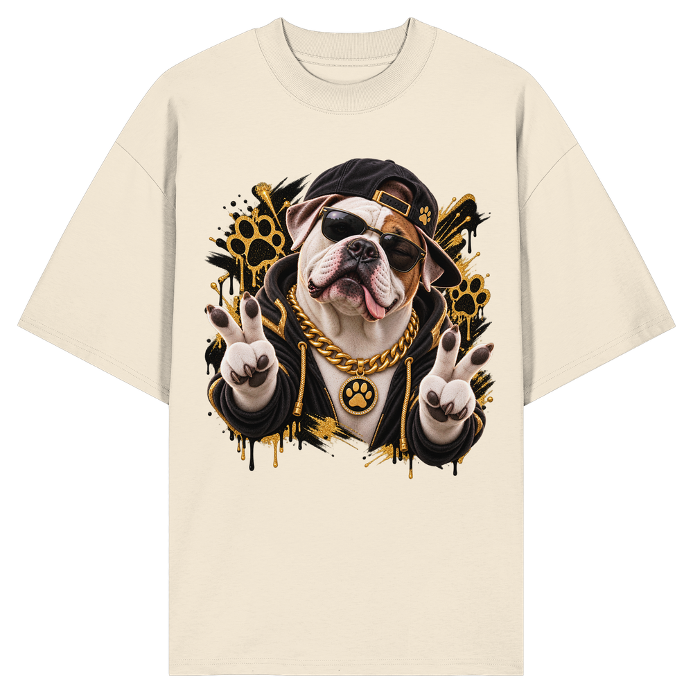 American Bulldog - Funny - Organic Oversize Shirt – Bild 6