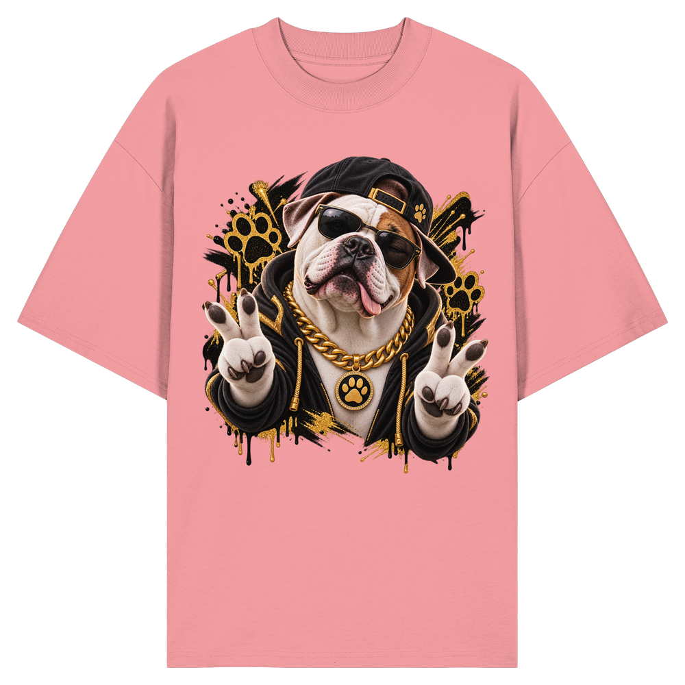 American Bulldog - Funny - Organic Oversize Shirt – Bild 5