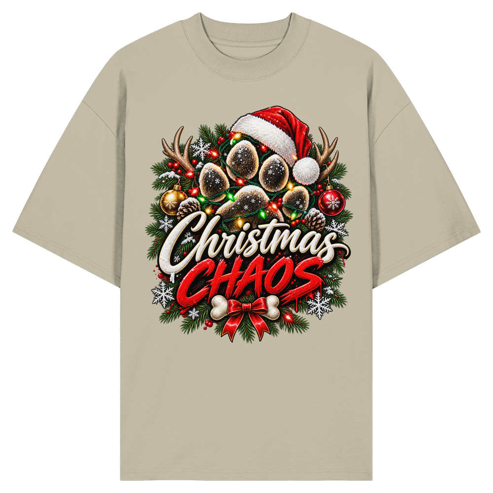 Christmas Chaos - Organic Oversize Shirt – Bild 6