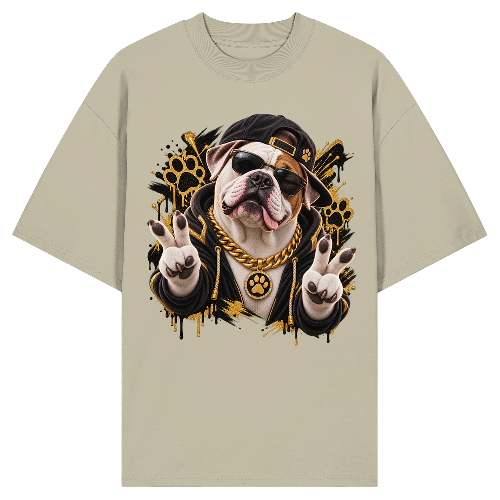 American Bulldog - Funny - Organic Oversize Shirt – Bild 7