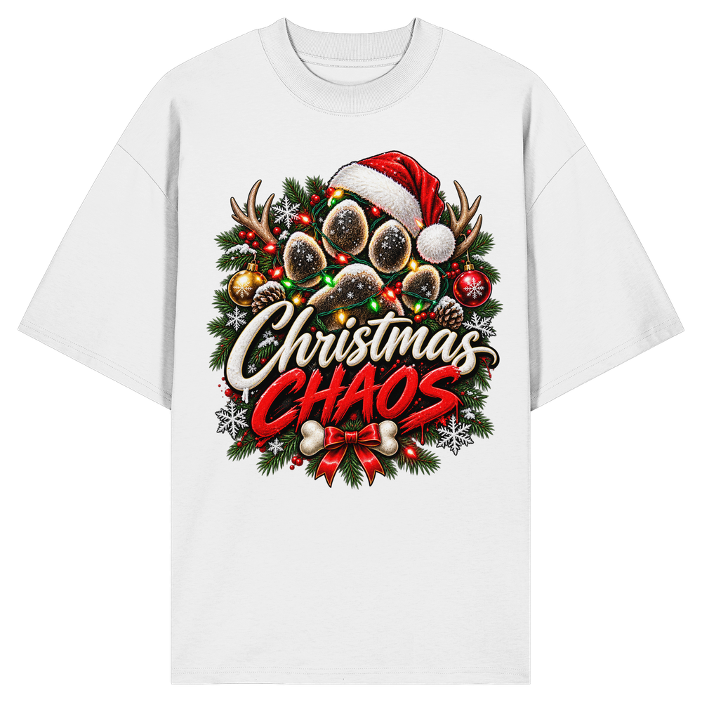 Christmas Chaos - Organic Oversize Shirt – Bild 3