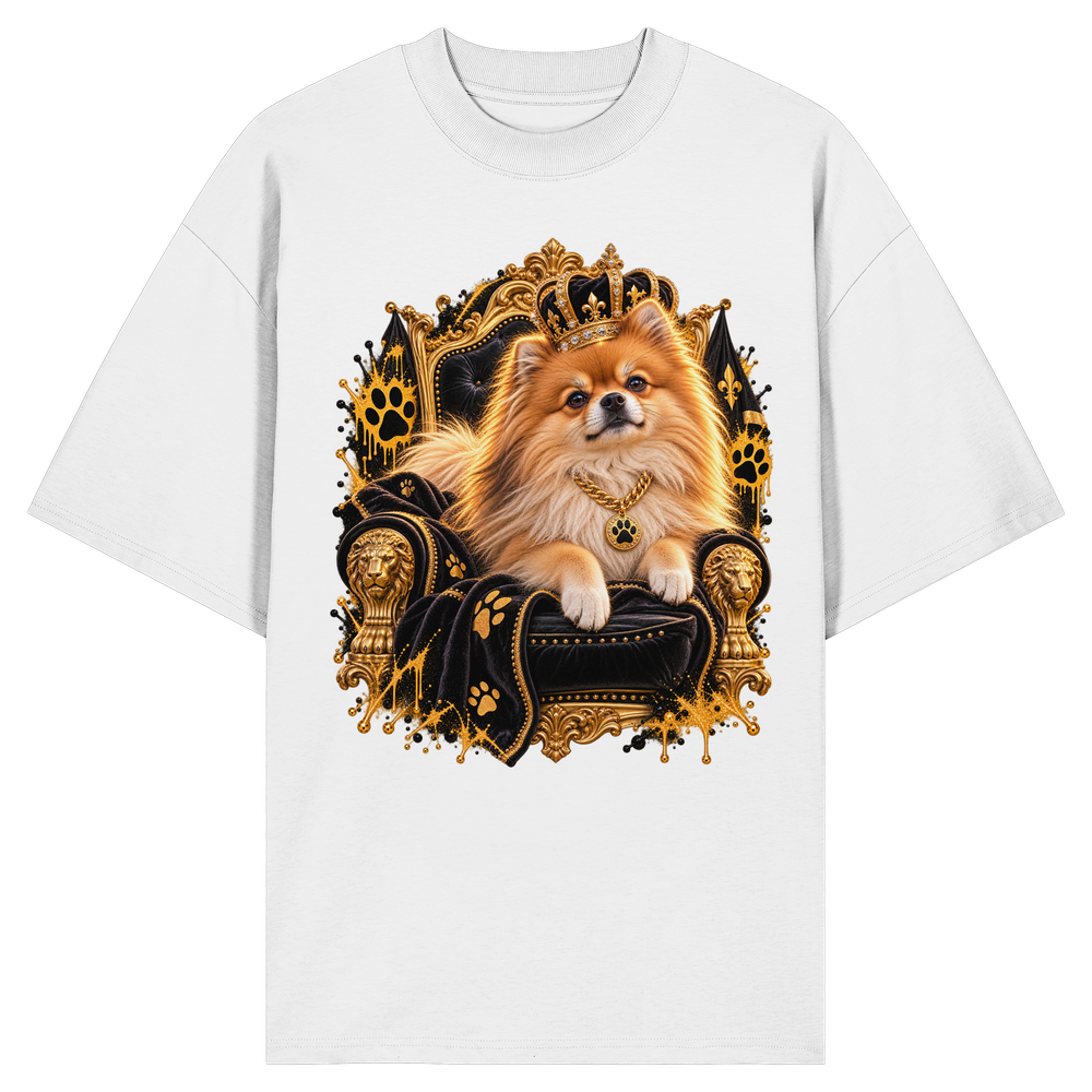 Pomeranian - King - Organic Oversize Shirt – Bild 3