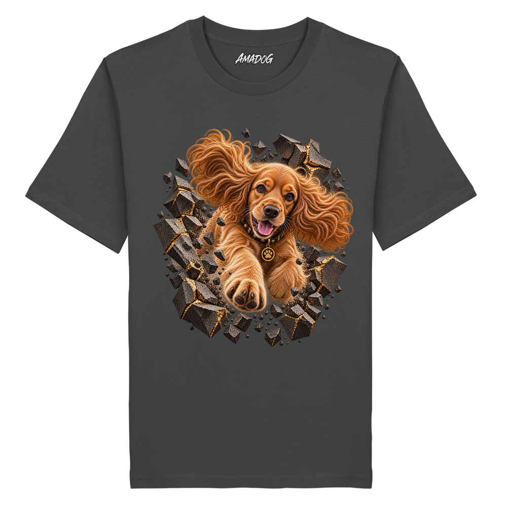 Cocker Spaniel - Breaking Through - Organic Shirt – Bild 5