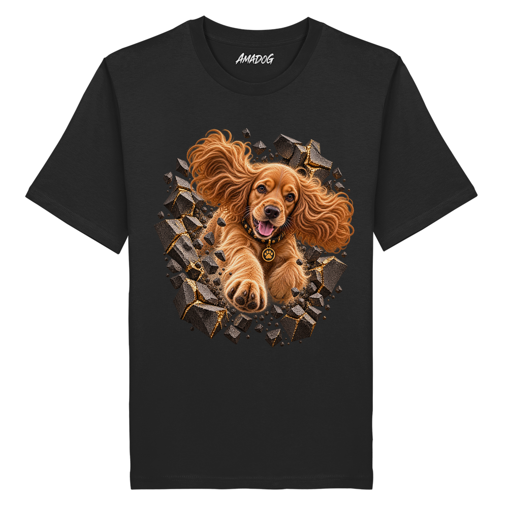 Cocker Spaniel - Breaking Through - Organic Shirt – Bild 2