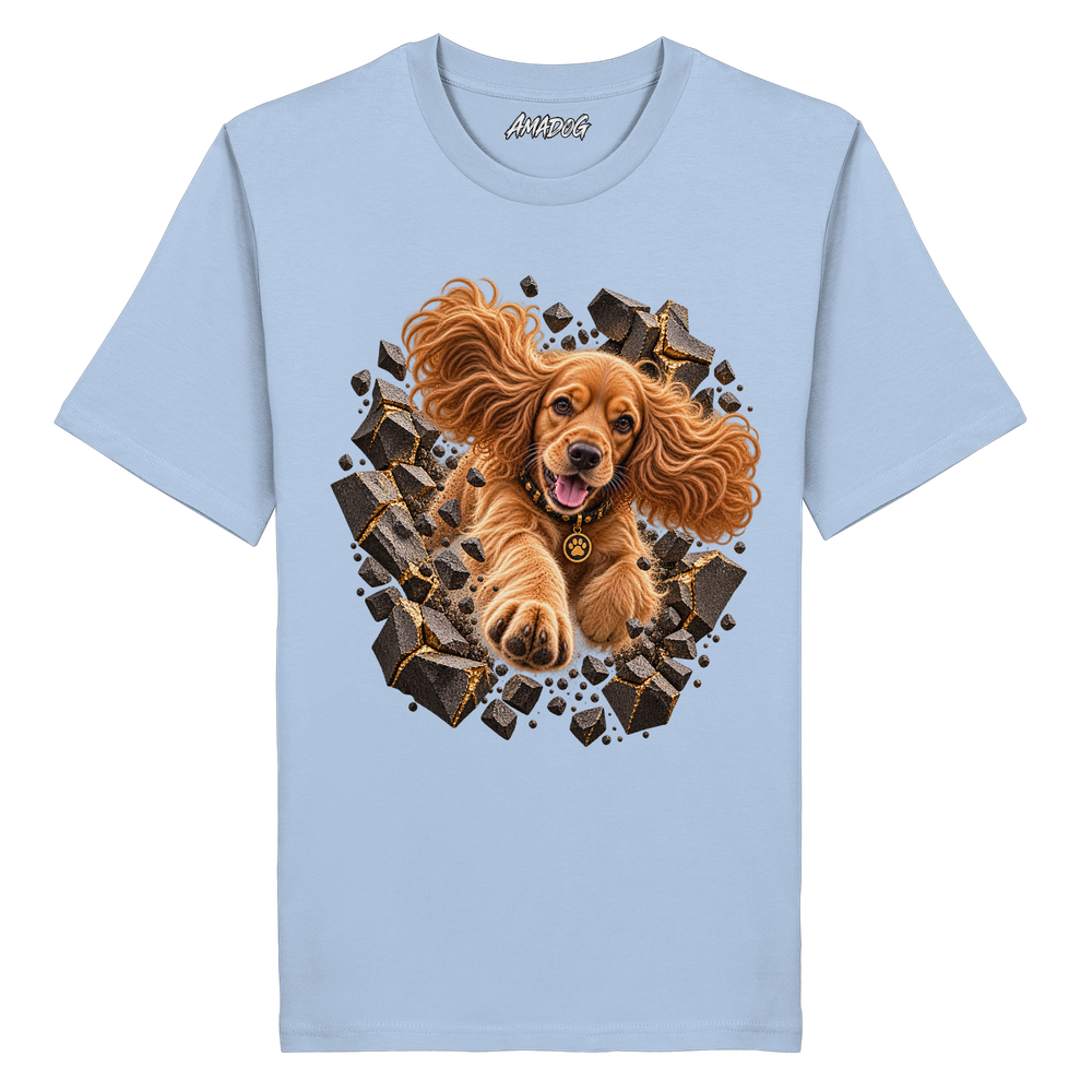 Cocker Spaniel - Breaking Through - Organic Shirt – Bild 9