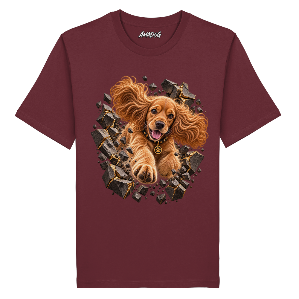 Cocker Spaniel - Breaking Through - Organic Shirt – Bild 7