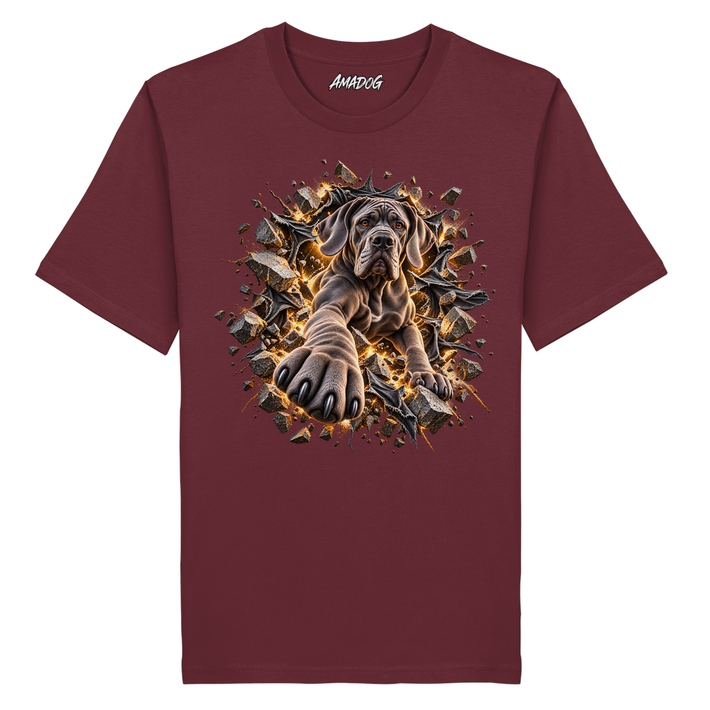 Deutsche Dogge - Breaking Through - Organic Shirt – Bild 5